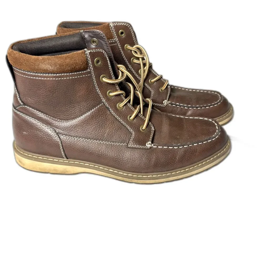 Size 11.5 Goodfellow lace up boots vegan leather (10456)